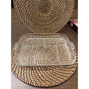 Indiana Glass 5 Part Relish Tray Harvest Fruit Pattern w Original Box